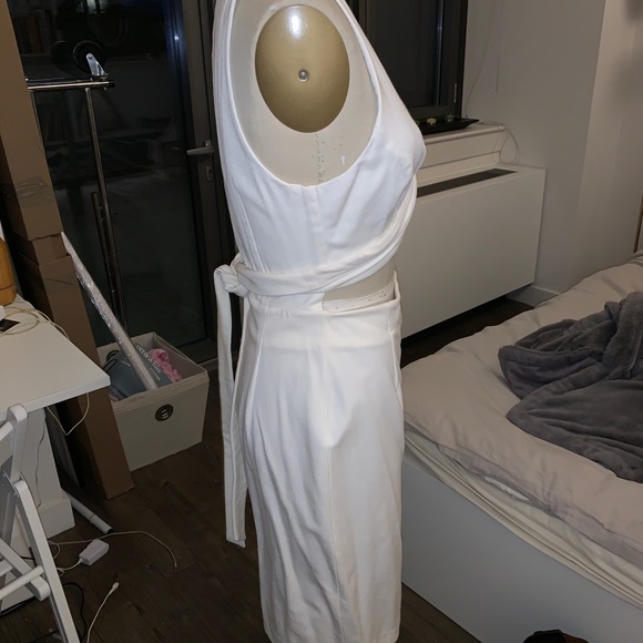 Wilfred Ecru Dress Wrap Style Dress - Picture 6 of 8